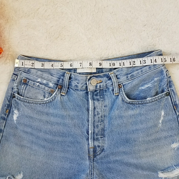 AGOLDE Parker Vintage Cut Off Denim Shorts In Swapmeet - Picture 6 of 11